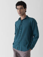 Men's Regular Collar Shirt - Teal Green - CiceroniMen ShirtsMareen