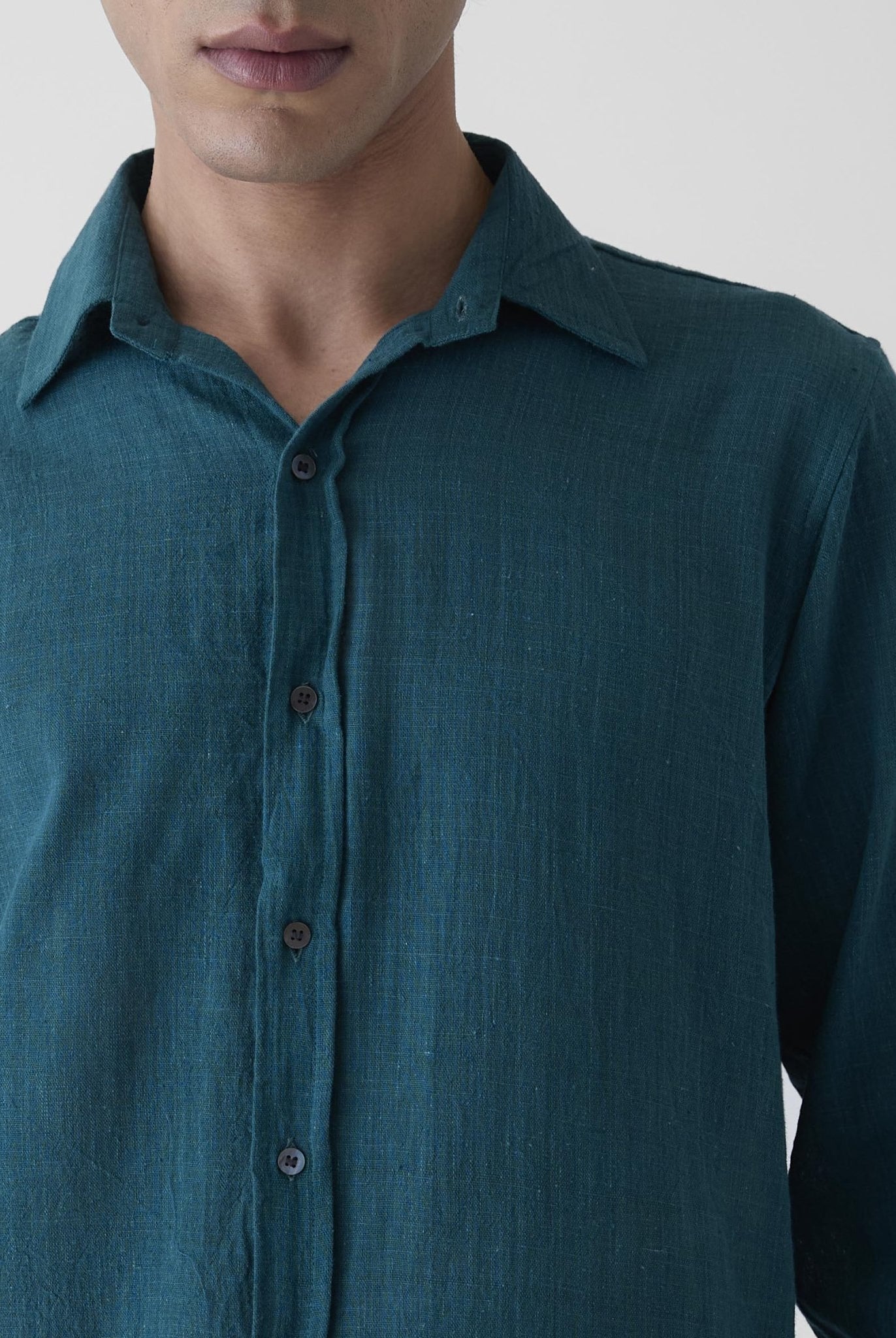 Men's Regular Collar Shirt - Teal Green - CiceroniMen ShirtsMareen