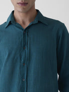 Men's Regular Collar Shirt - Teal Green - CiceroniMen ShirtsMareen
