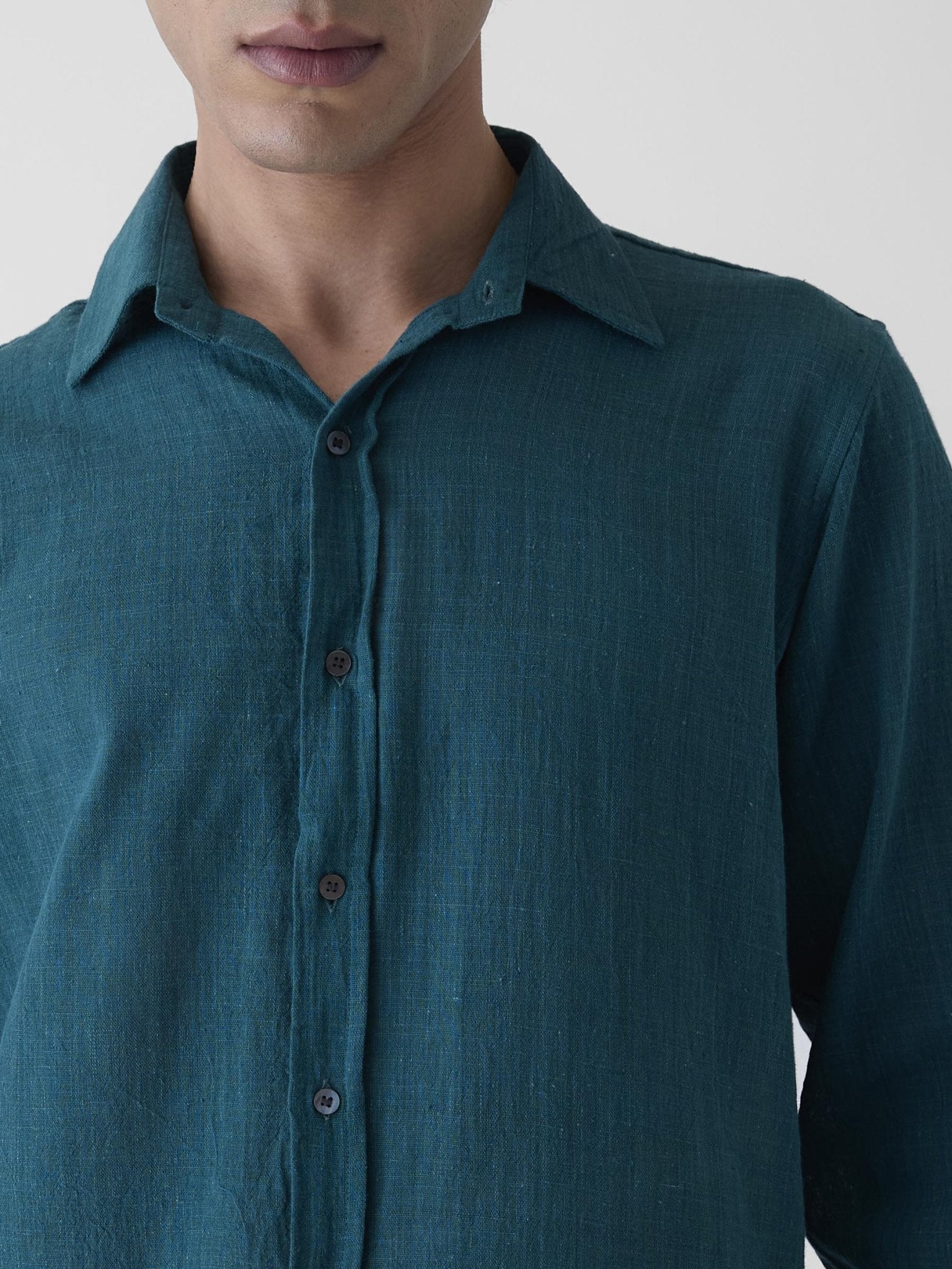 Men's Regular Collar Shirt - Teal Green - CiceroniMen ShirtsMareen