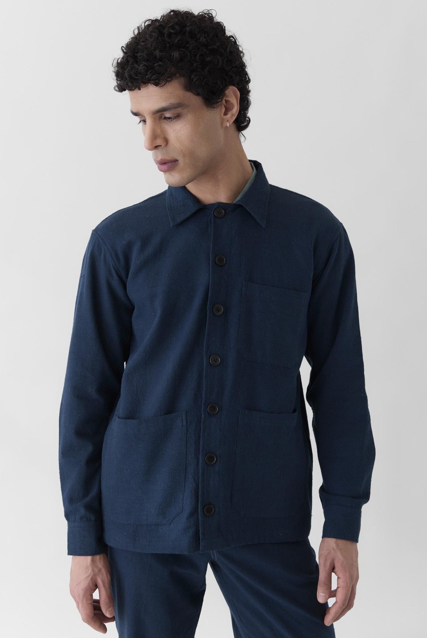 Men's Triple Pocket Jacket - Navy Blue - CiceroniJacketsMareen