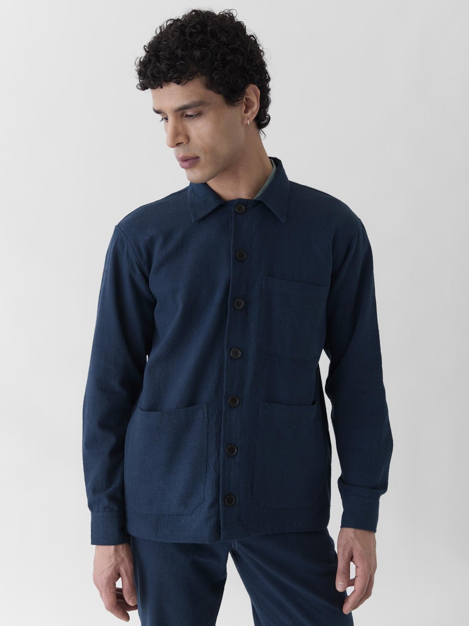 Men's Triple Pocket Jacket - Navy Blue - CiceroniJacketsMareen