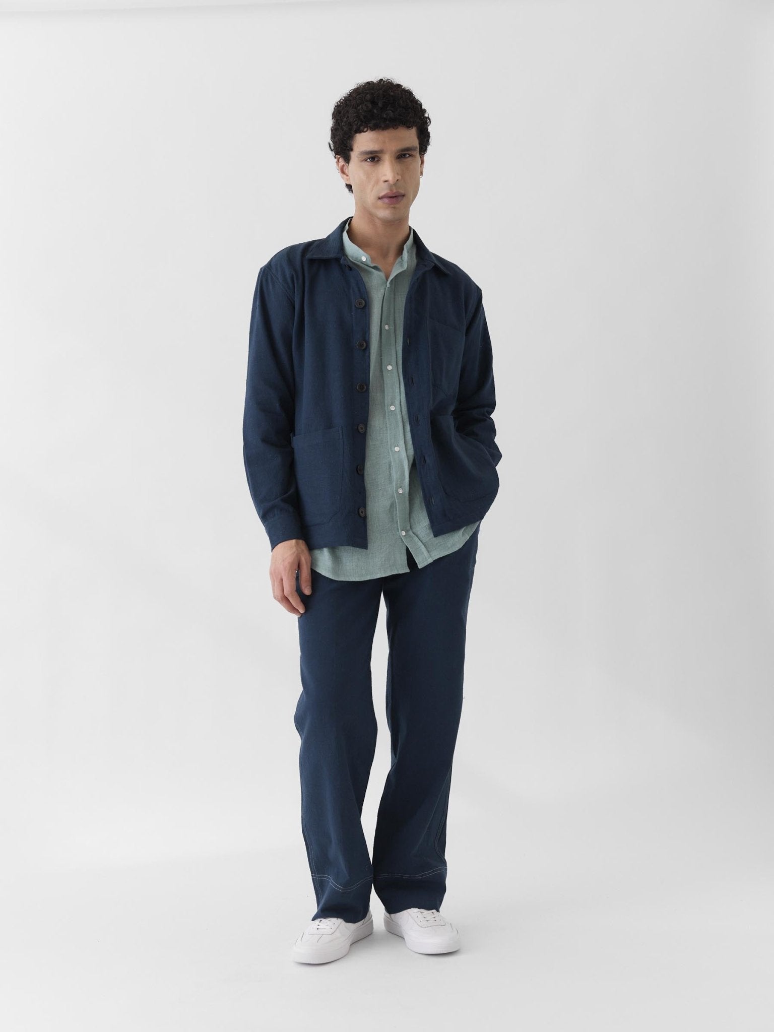 Men's Triple Pocket Jacket - Navy Blue - CiceroniJacketsMareen