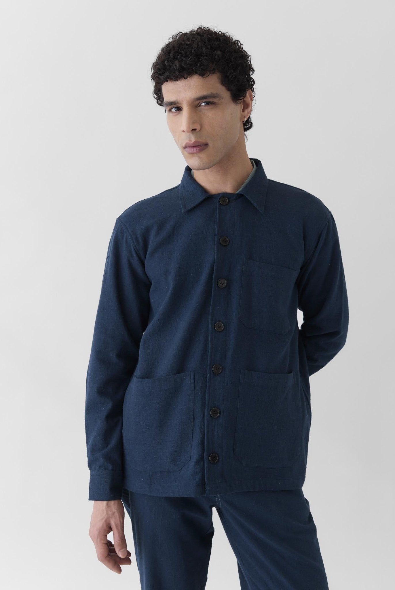 Men's Triple Pocket Jacket - Navy Blue - CiceroniJacketsMareen