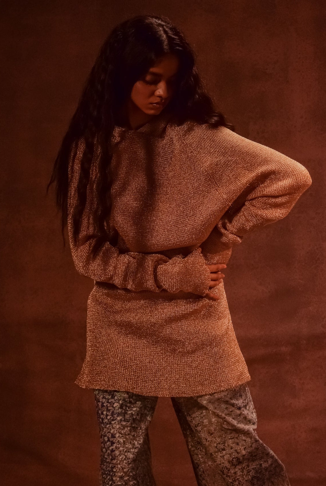 Metal Hooded Jumper - CiceroniDressesAnam Husain