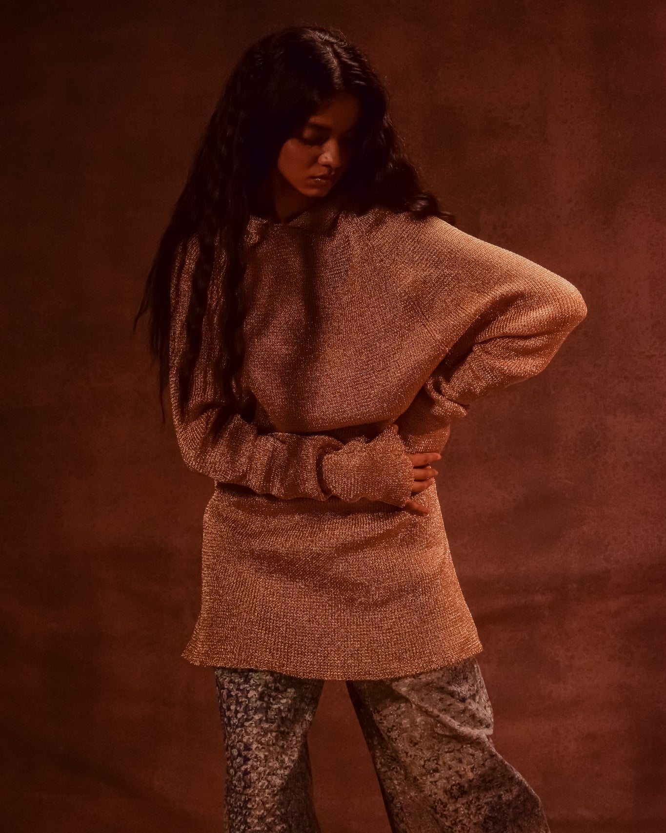 Metal Hooded Jumper - CiceroniDressesAnam Husain