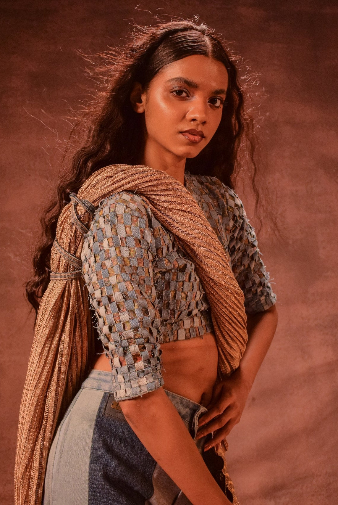 Metallic Knit Saree - CiceroniSareeAnam Husain