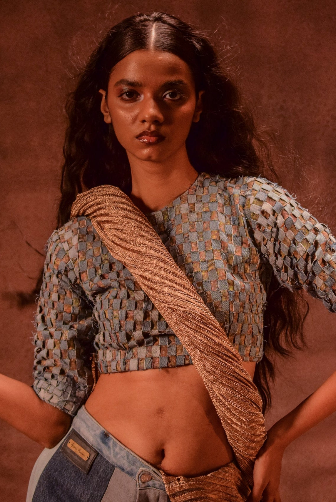 Metallic Knit Saree - CiceroniSareeAnam Husain