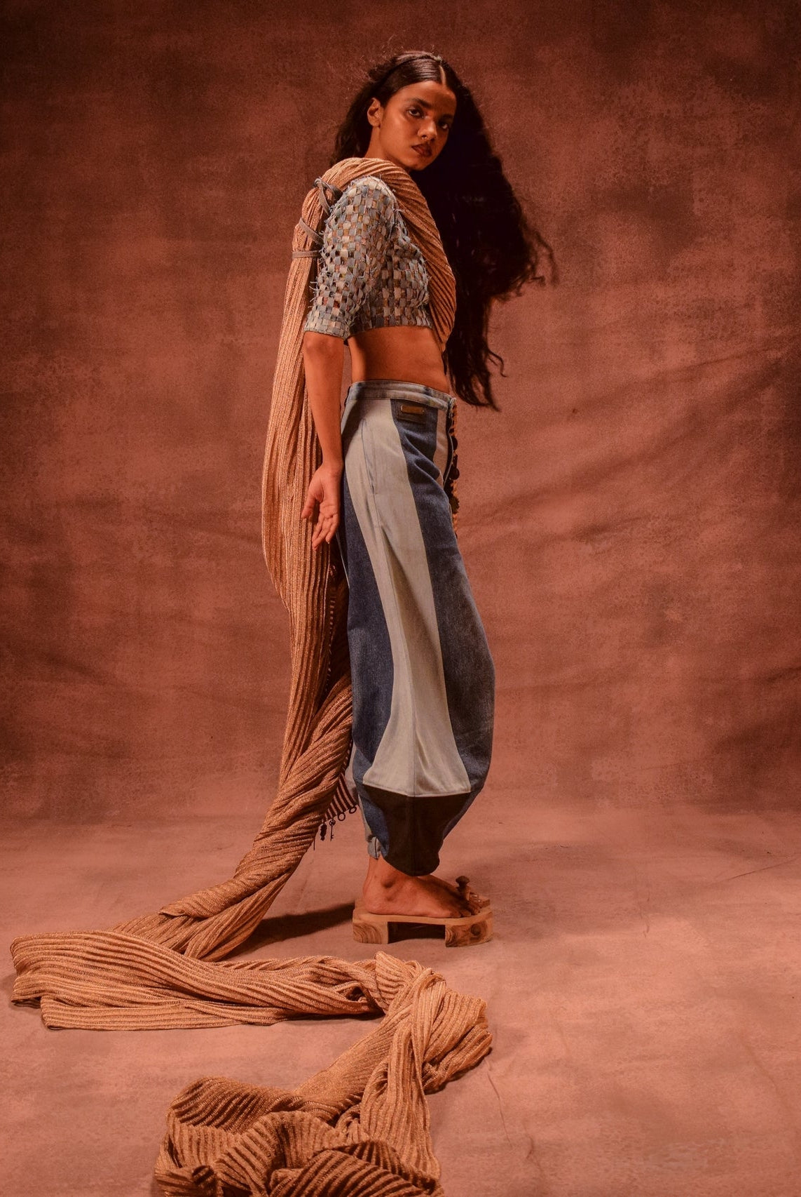 Metallic Knit Saree - CiceroniSareeAnam Husain