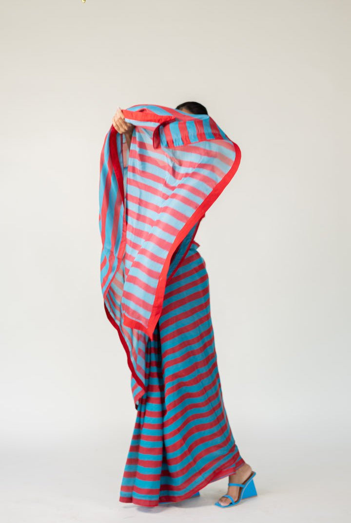 Metro Stripes Saree - CiceroniSareeSilai Studio