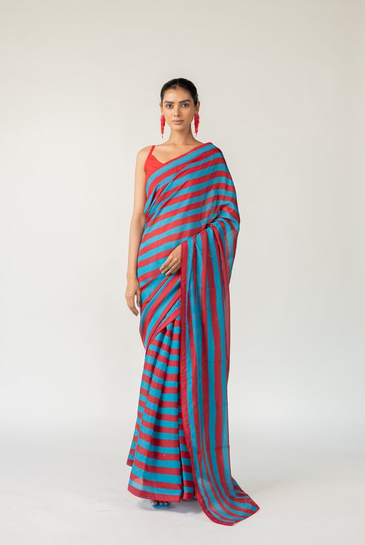 Metro Stripes Saree - CiceroniSareeSilai Studio