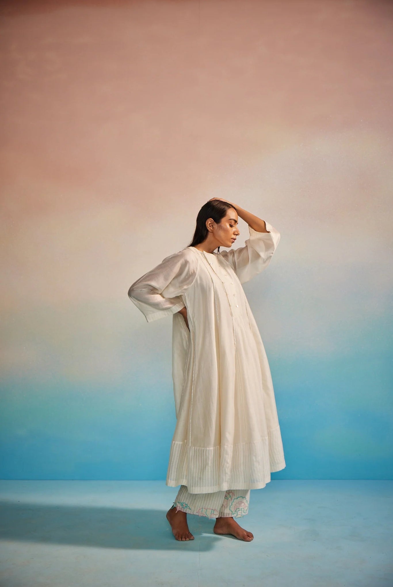 Midori Panelled Kurta Set - CiceroniKurta Set, Everyday WearAhmev
