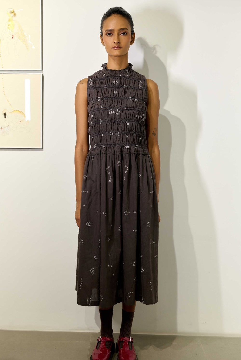 Midsummer Bandhani Smocked Dress - CiceroniDressesDoodlage