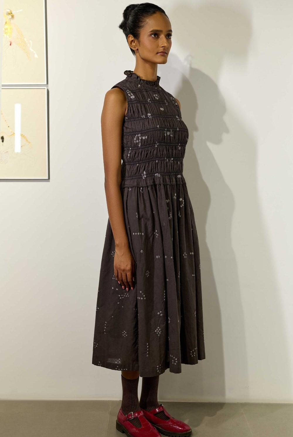 Midsummer Bandhani Smocked Dress - CiceroniDressesDoodlage