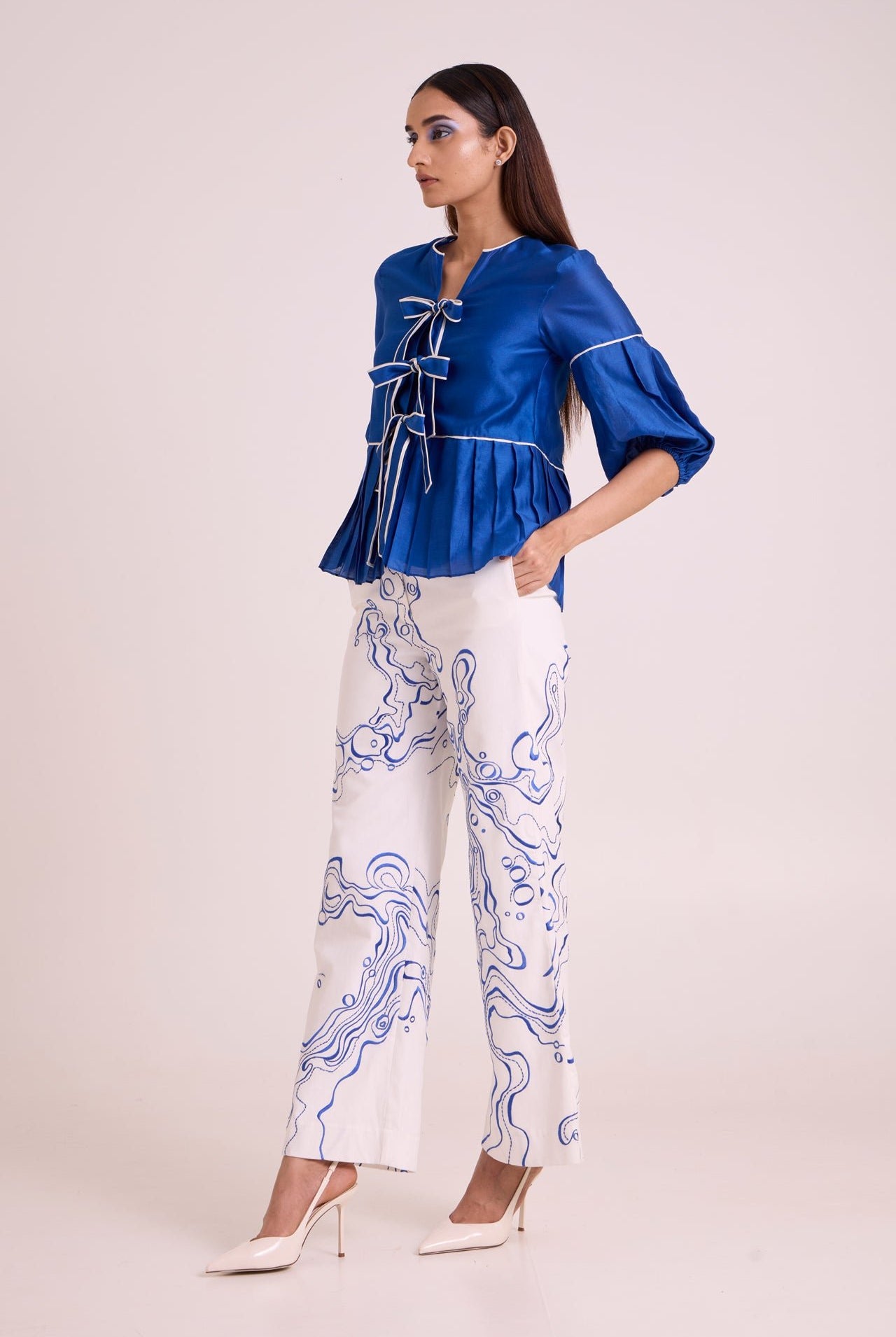 Mikel - Blue Tides Top & Pant Set - CiceroniCo-ord SetMadder Much