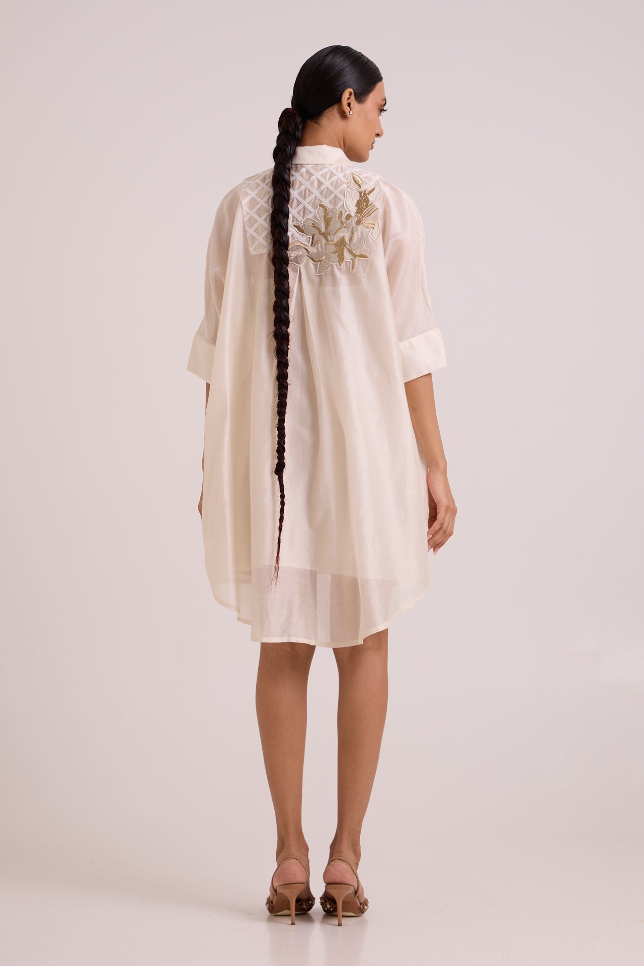 Mimi - Ivory Framed Shirt Dress - CiceroniDressesMadder Much