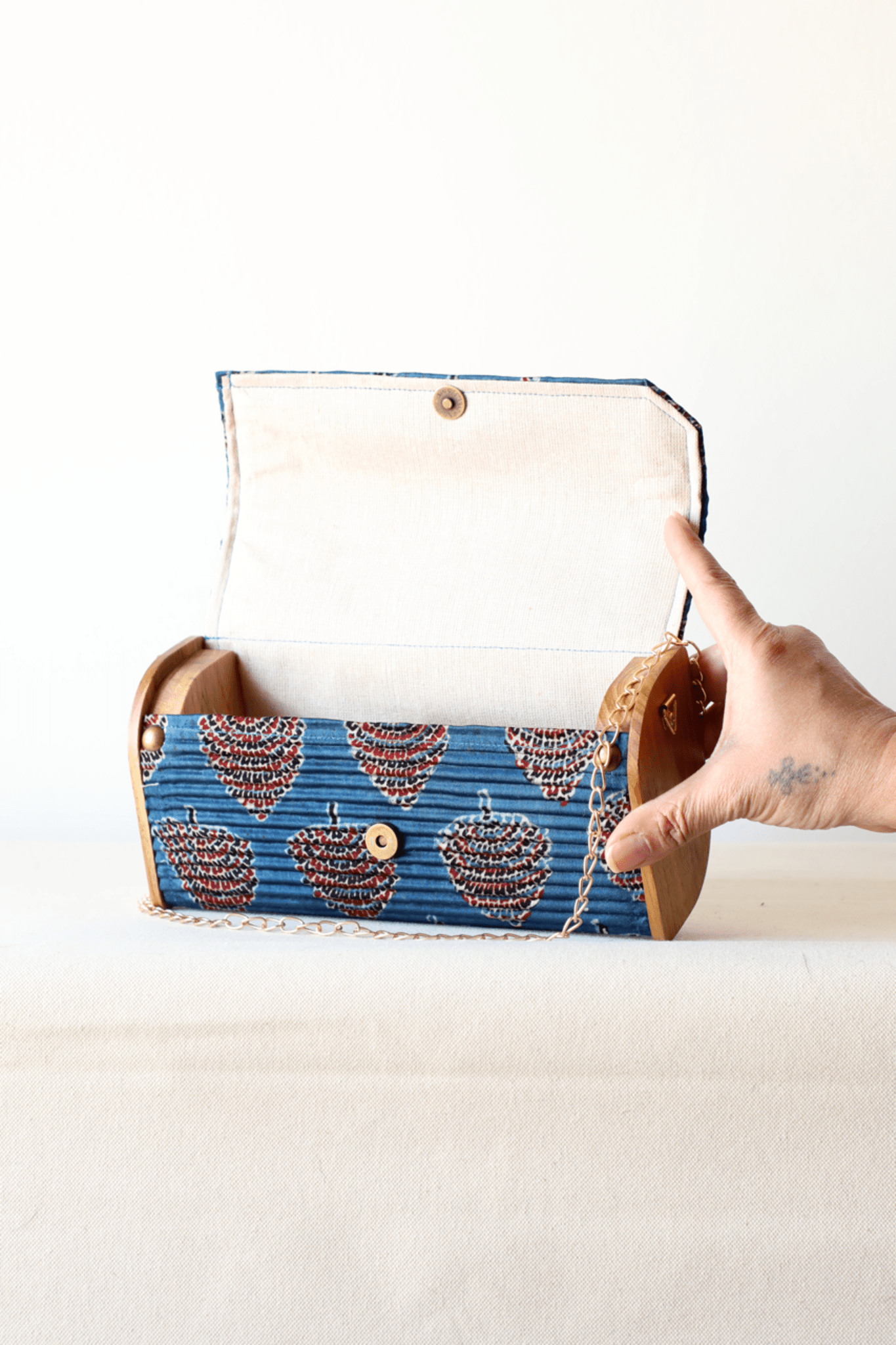 Mini Clutch - Blue Ajrakh - CiceroniBagsLukka Chuppi