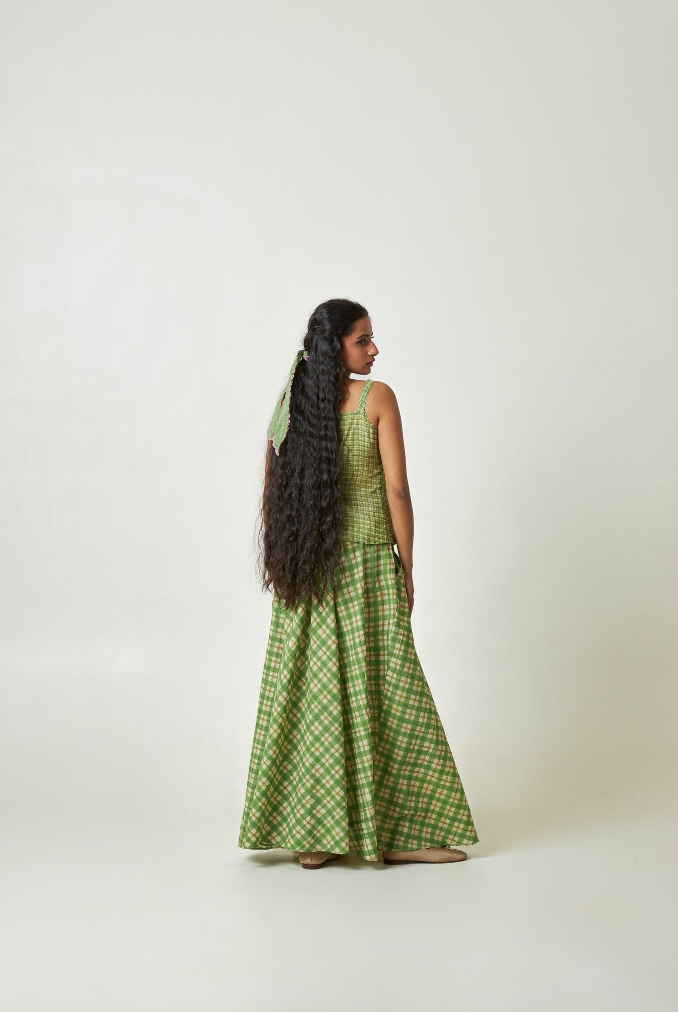 Mint Breeze Block Printed Skirt - CiceroniSkirtPants and Pajamas