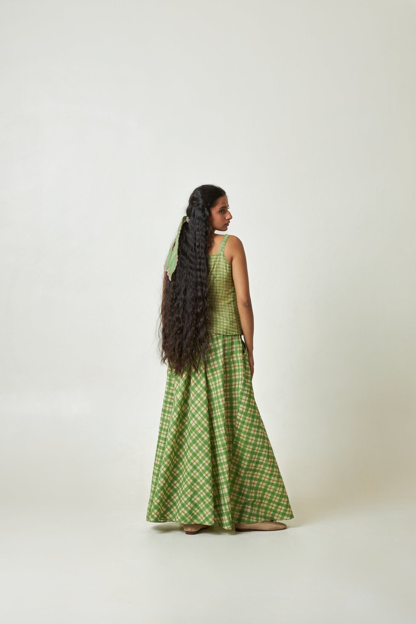 Mint Breeze Block Printed Skirt - CiceroniSkirtPants and Pajamas