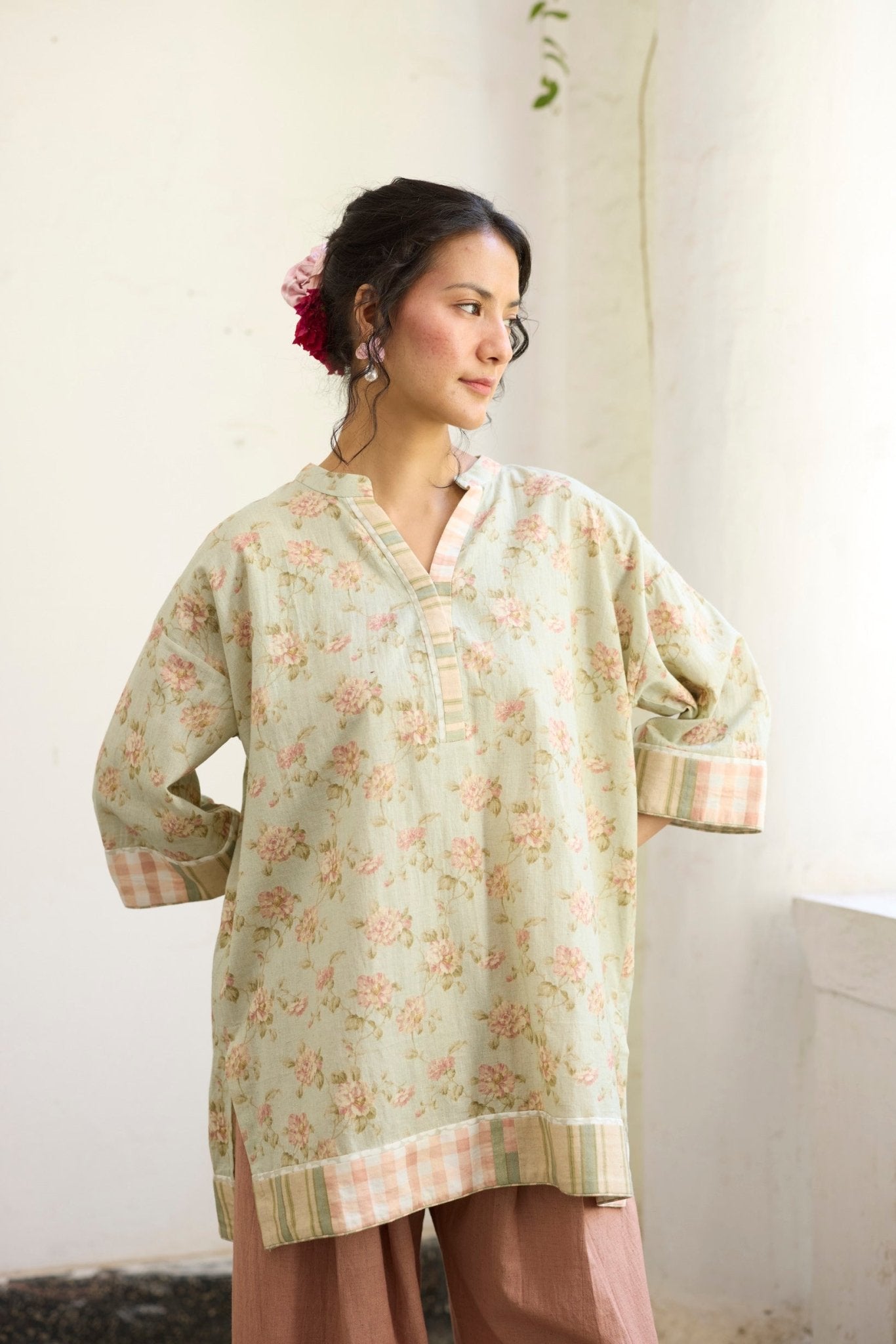 Mio Co - ord Set - Leaf Green and Peach - CiceroniCo - ord SetKhyati Rughani