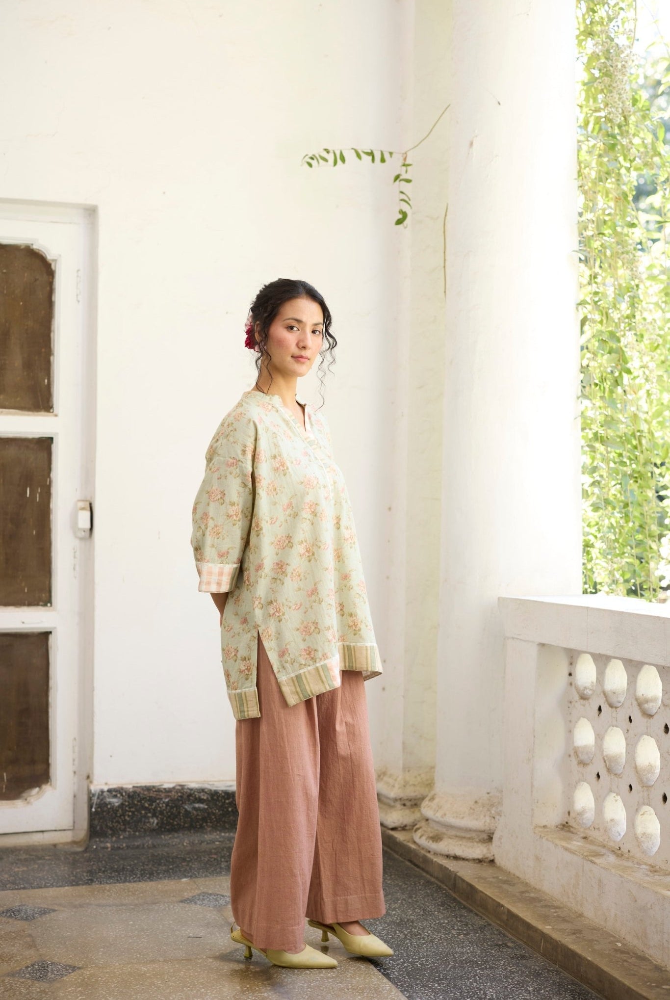 Mio Co - ord Set - Leaf Green and Peach - CiceroniCo - ord SetKhyati Rughani