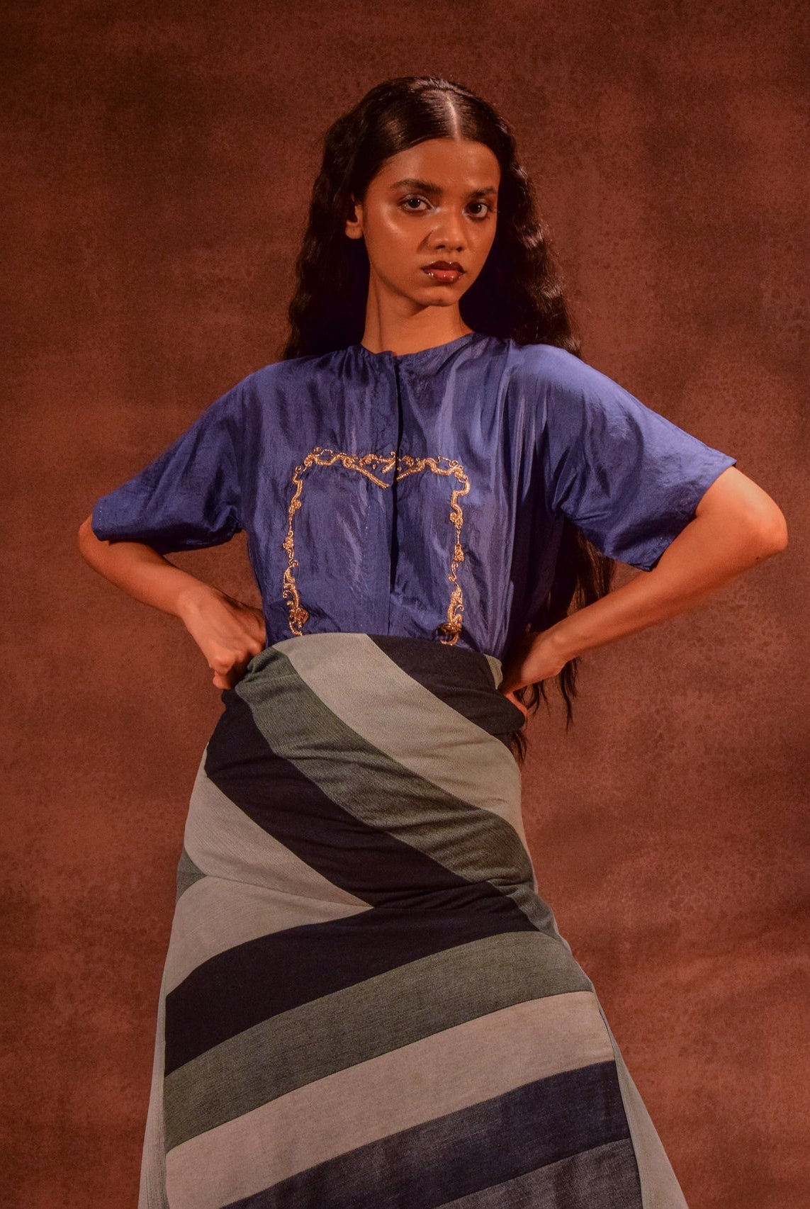 Mirror Zardozi Silk Kurta Shirt - CiceroniKurta, Festive WearAnam Husain