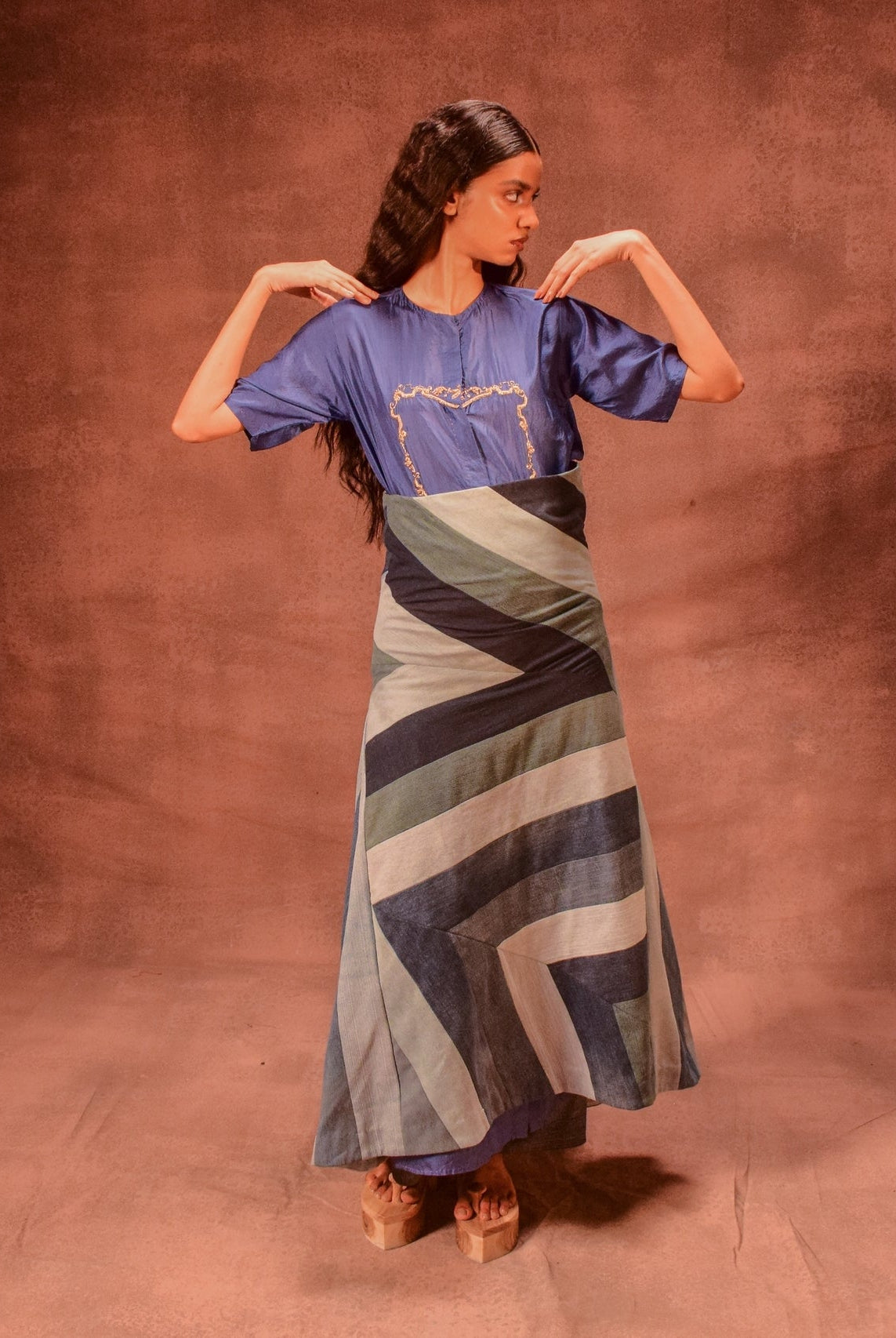 Mirror Zardozi Silk Kurta Shirt - CiceroniKurta, Festive WearAnam Husain