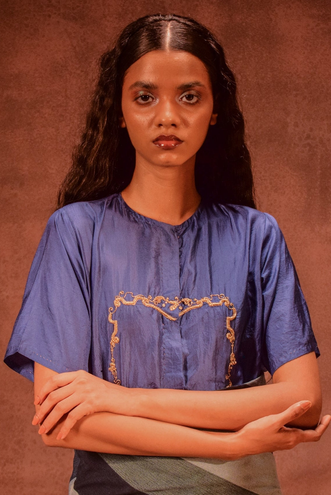 Mirror Zardozi Silk Kurta Shirt - CiceroniKurta, Festive WearAnam Husain