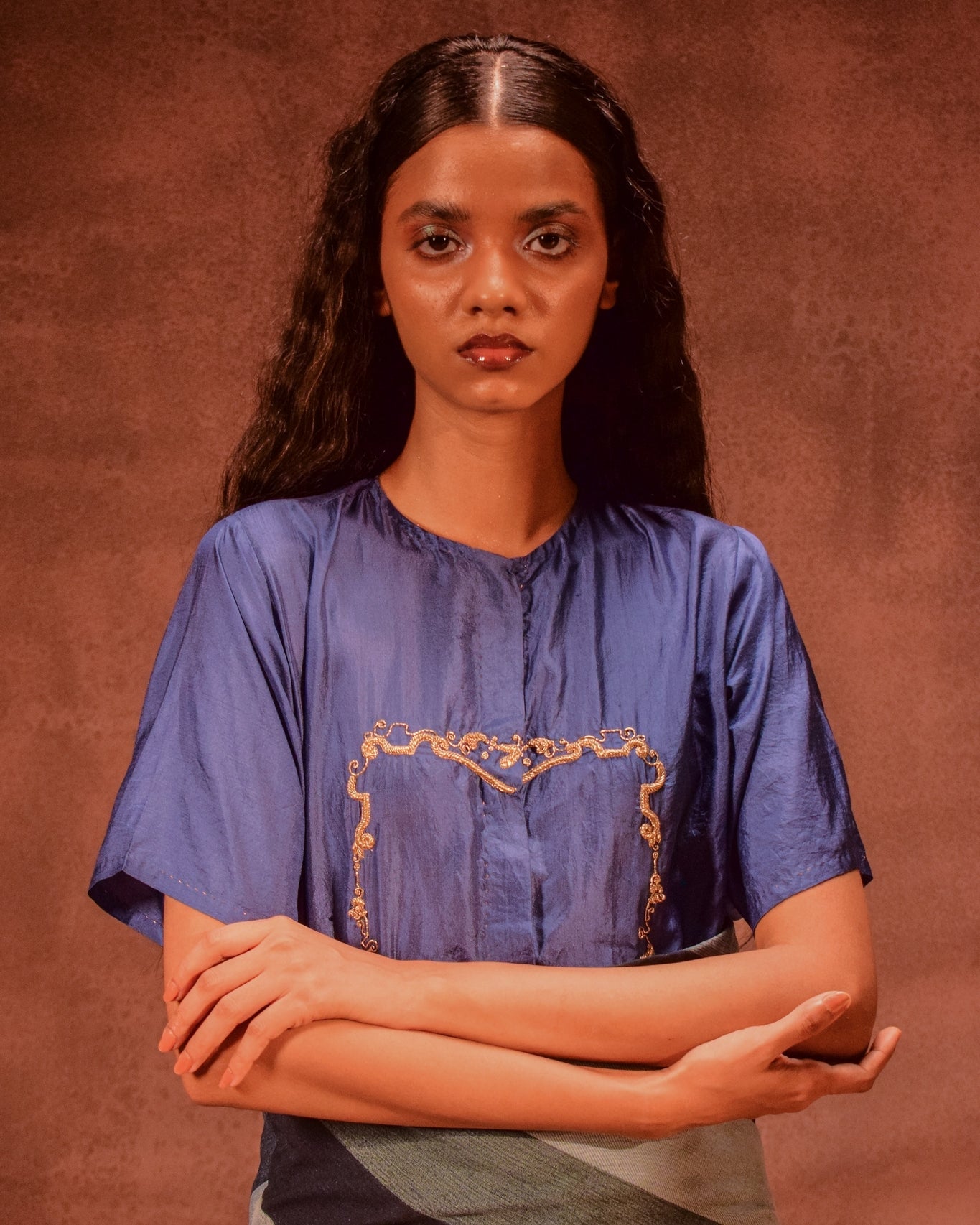 Mirror Zardozi Silk Kurta Shirt - CiceroniKurta, Festive WearAnam Husain