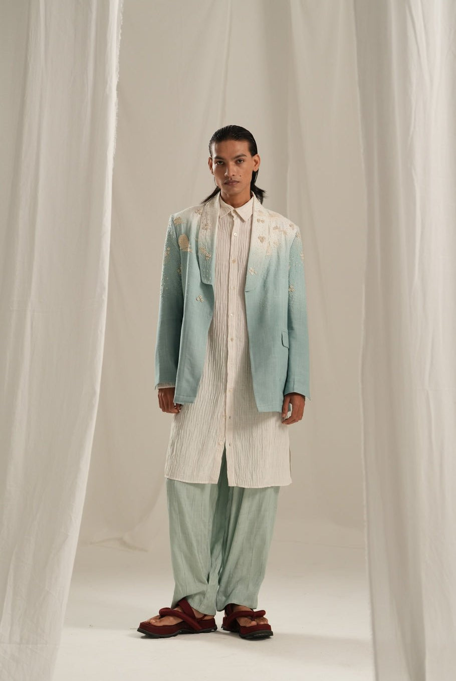 Mist Embroidery Blazer - CiceroniBlazersTil