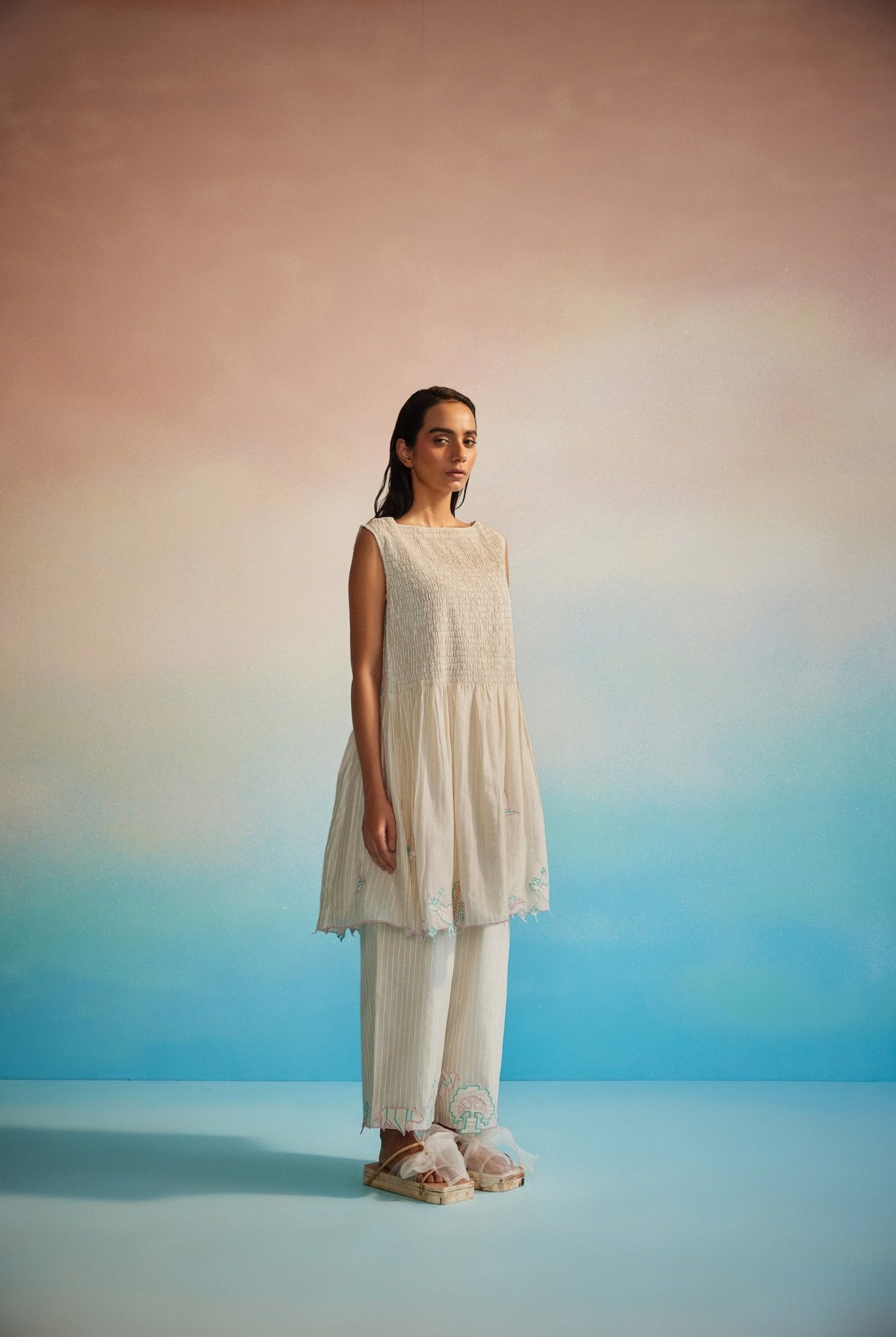 Miyabi Ruching Dress Set - CiceroniKurta Set, Everyday WearAhmev