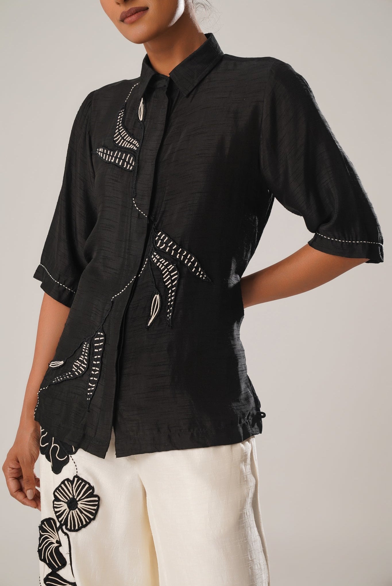 MJ Back Tie Shirt + Floral Pants - CiceroniCo - ord SetATBW