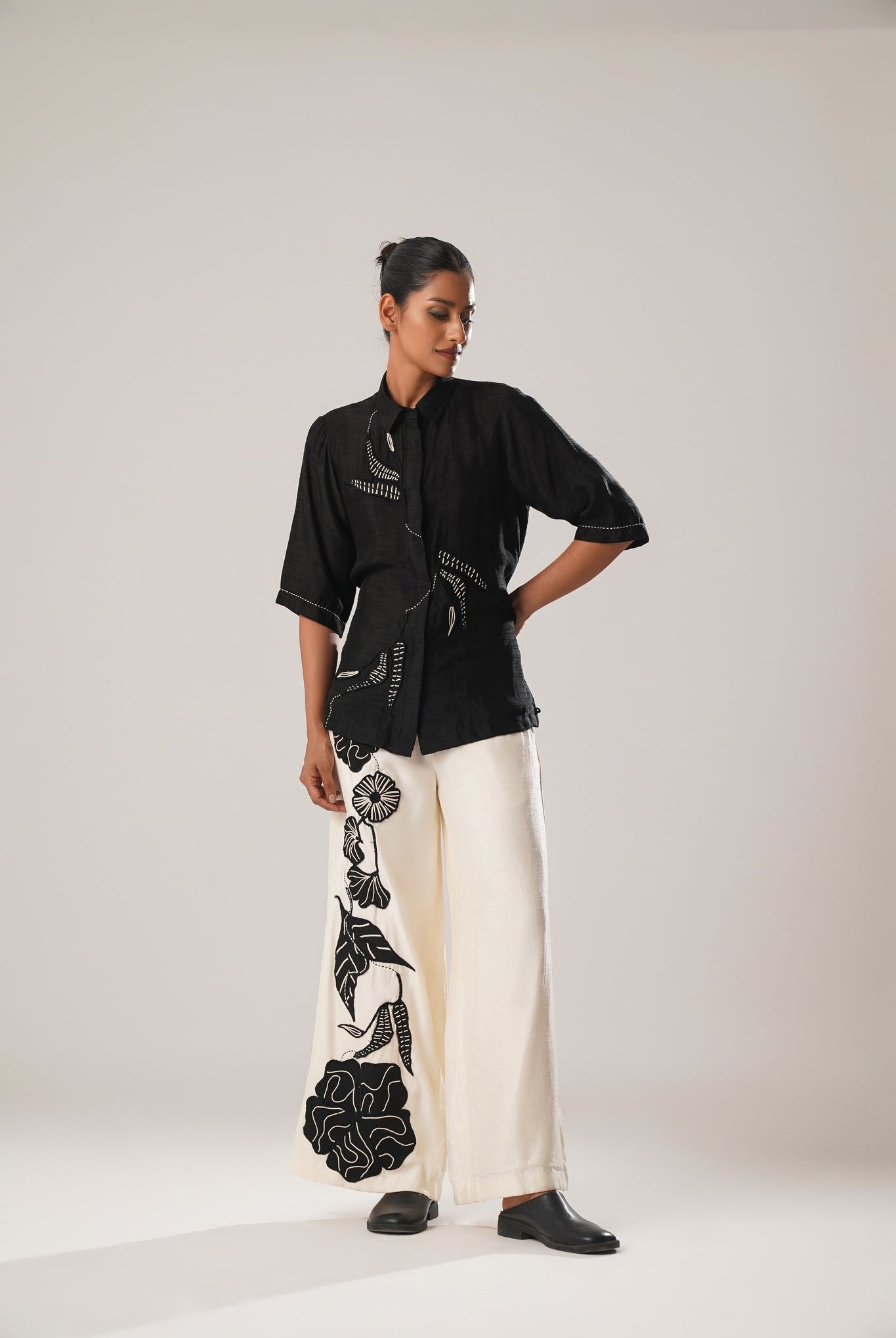 MJ Back Tie Shirt + Floral Pants - CiceroniCo - ord SetATBW