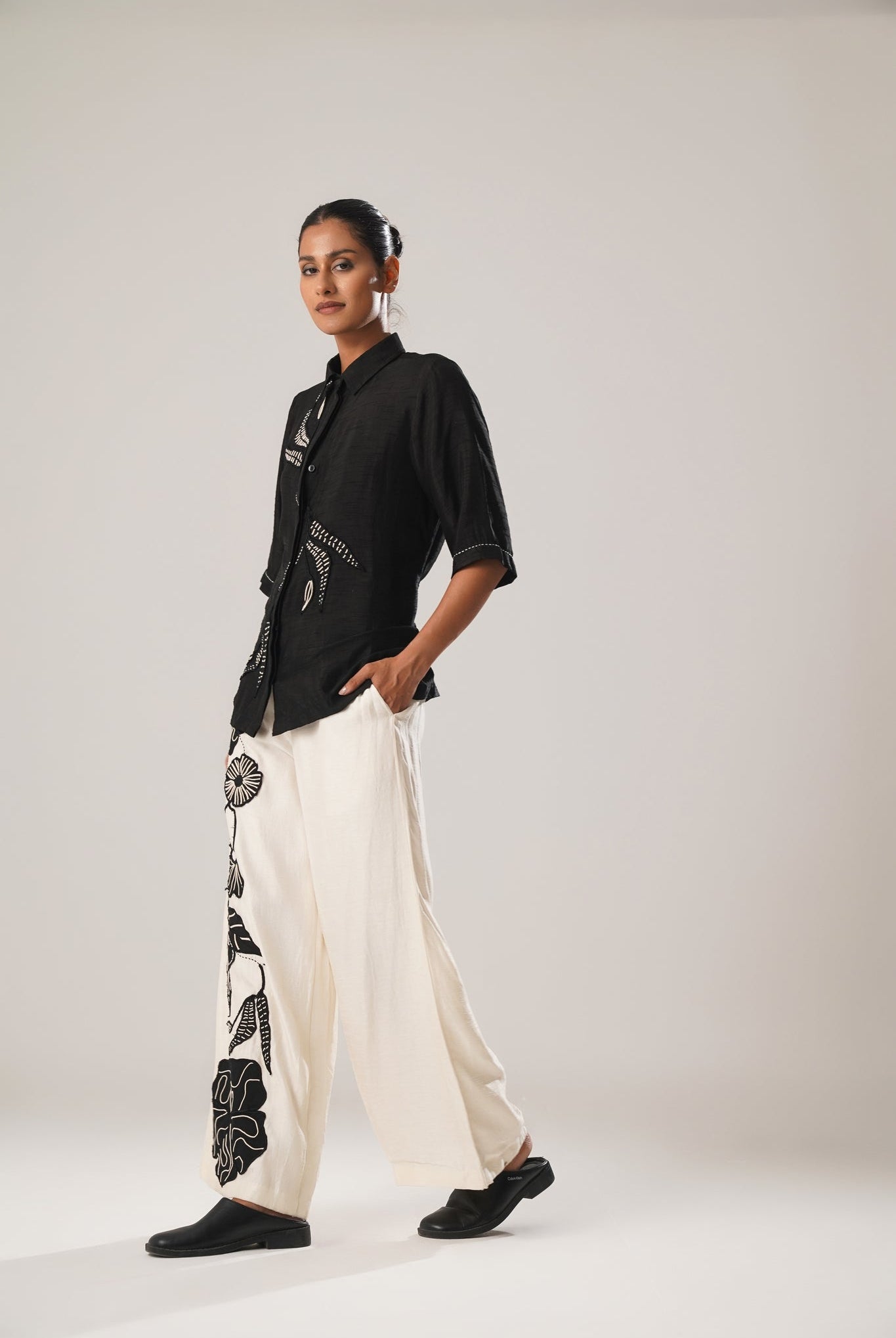 MJ Back Tie Shirt + Floral Pants - CiceroniCo - ord SetATBW