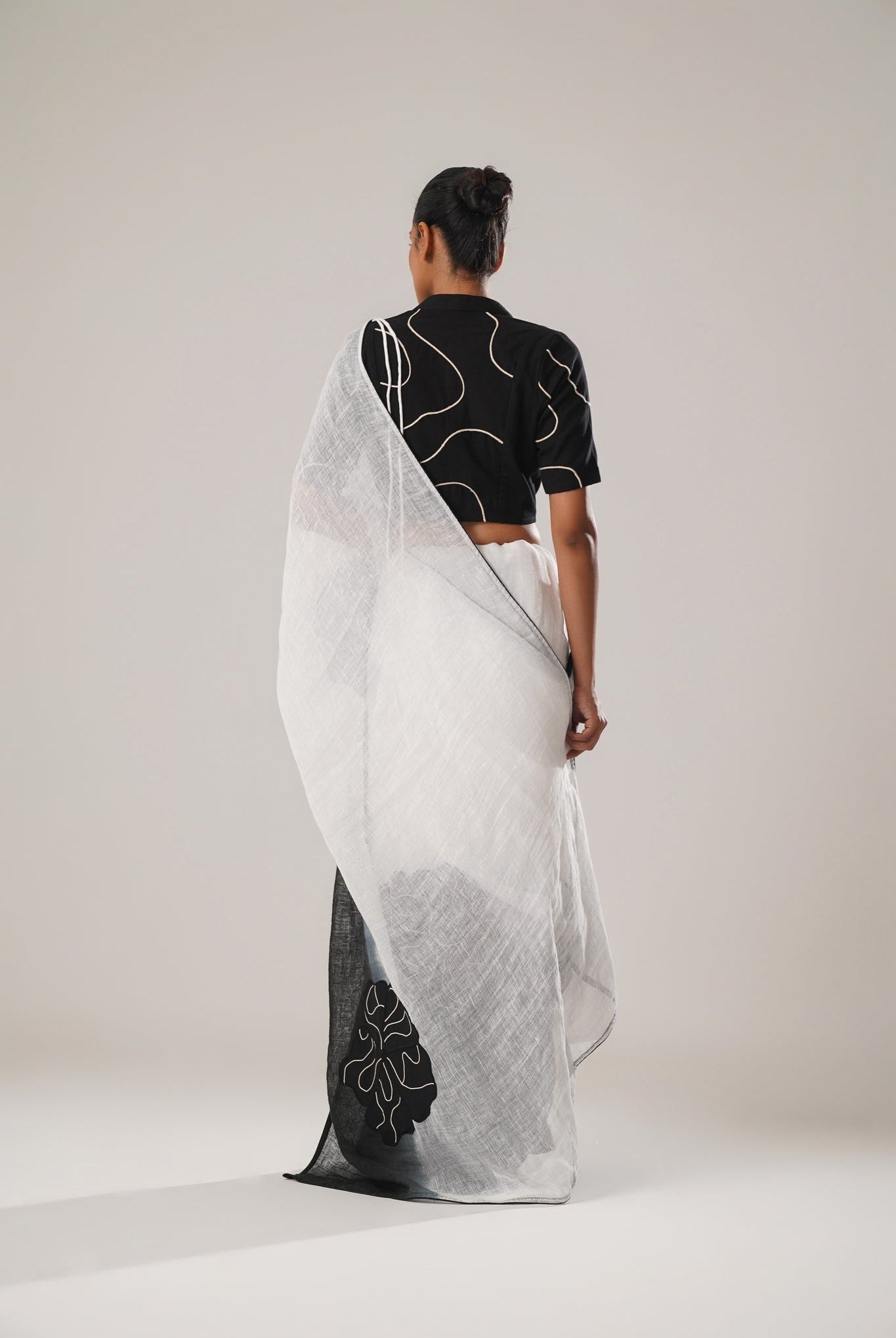 MJ Black Cotton Blouse - CiceroniBlouseATBW