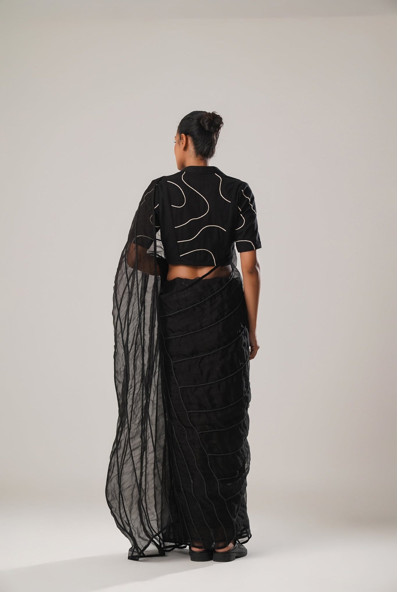 MJ Black Dori Saree - CiceroniSareeATBW
