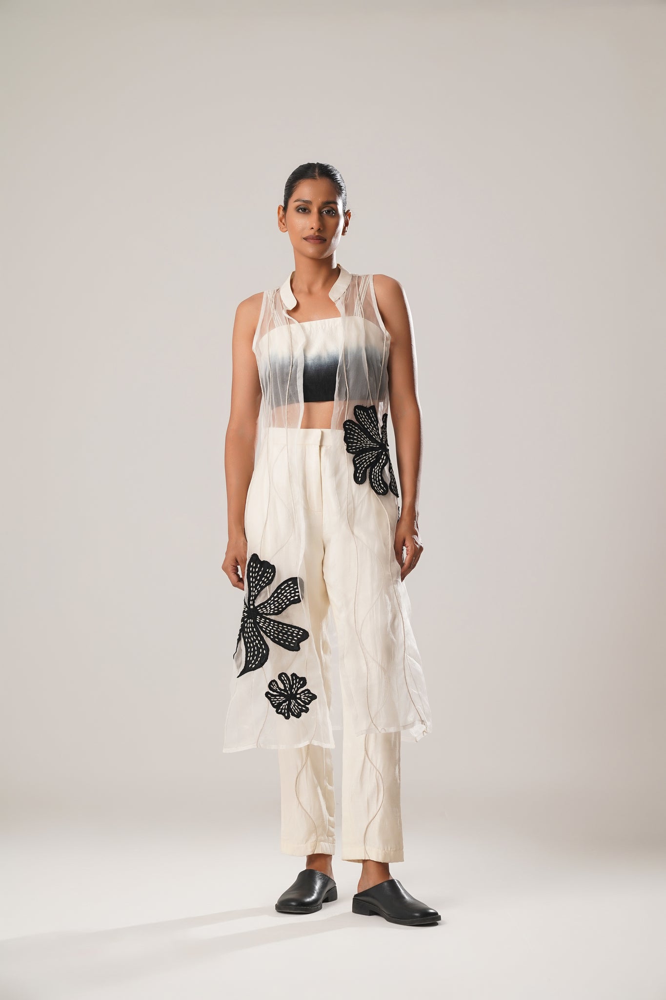 MJ Ombre Top + Cigarette Pants + Organza Jacket - CiceroniCo - ord SetATBW