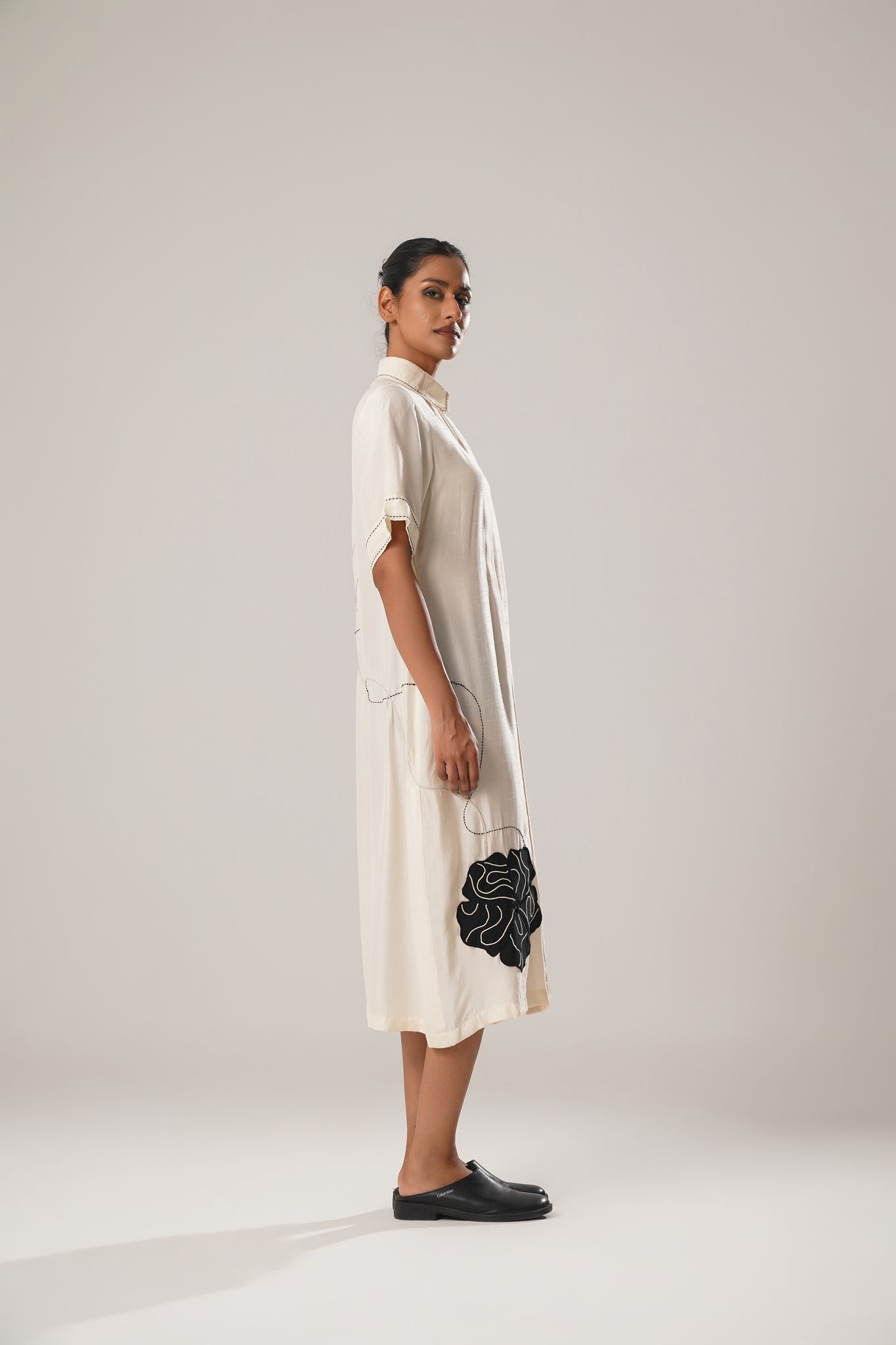 MJ White Pleated Dress - CiceroniDressesATBW