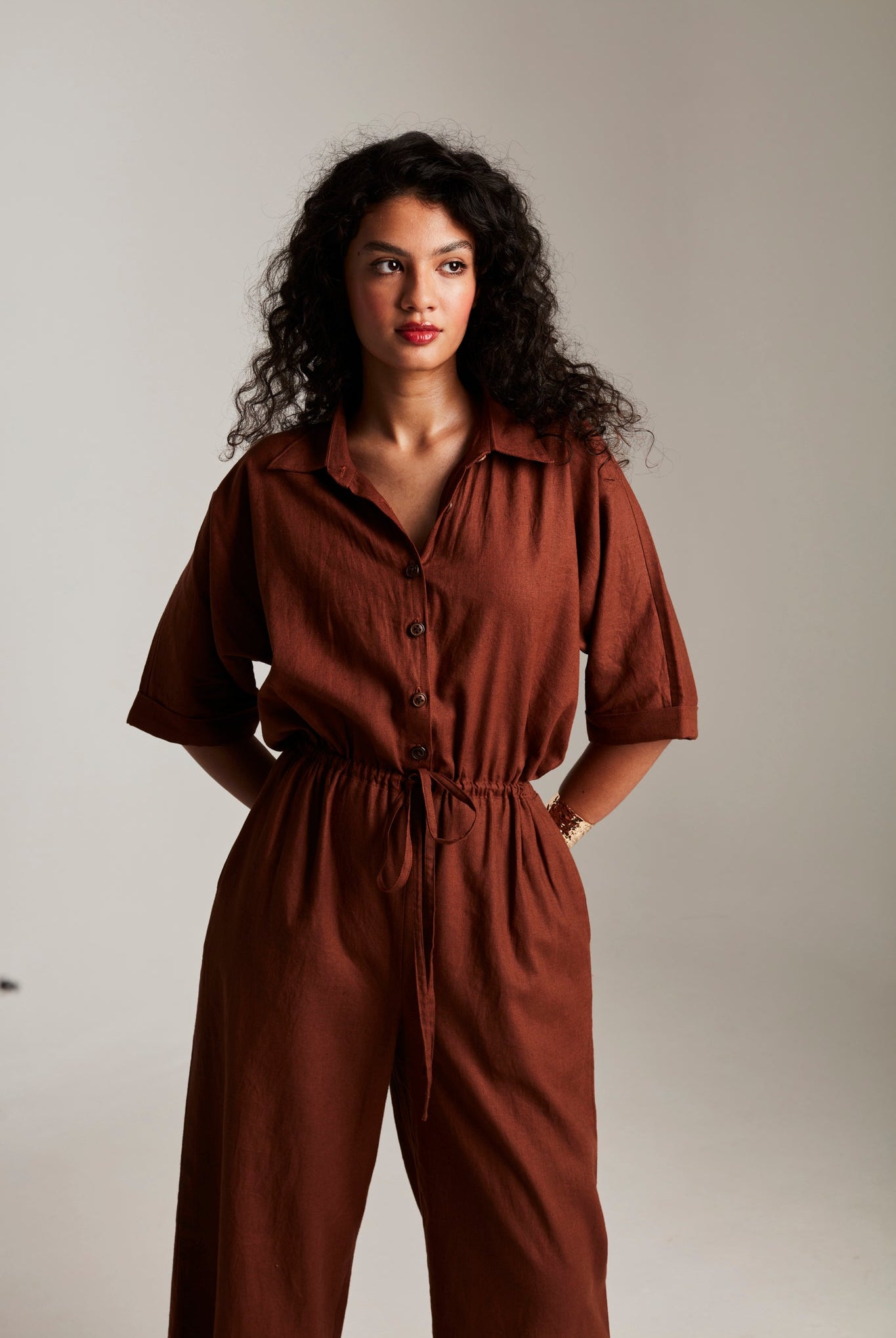 Mocha Co - Linen Boilersuit - CiceroniBoilersuitSaphed