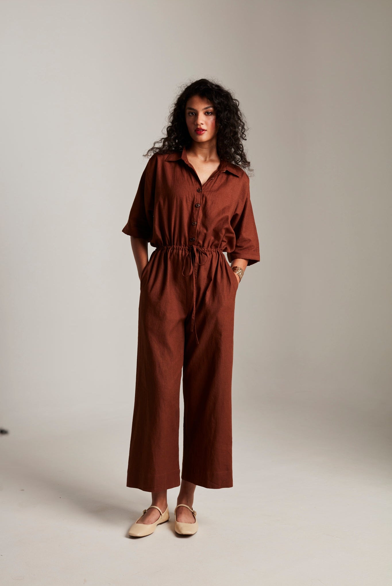 Mocha Co - Linen Boilersuit - CiceroniBoilersuitSaphed