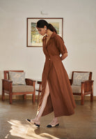 Mocha Co - Linen Wrap Dress - CiceroniDressesSaphed