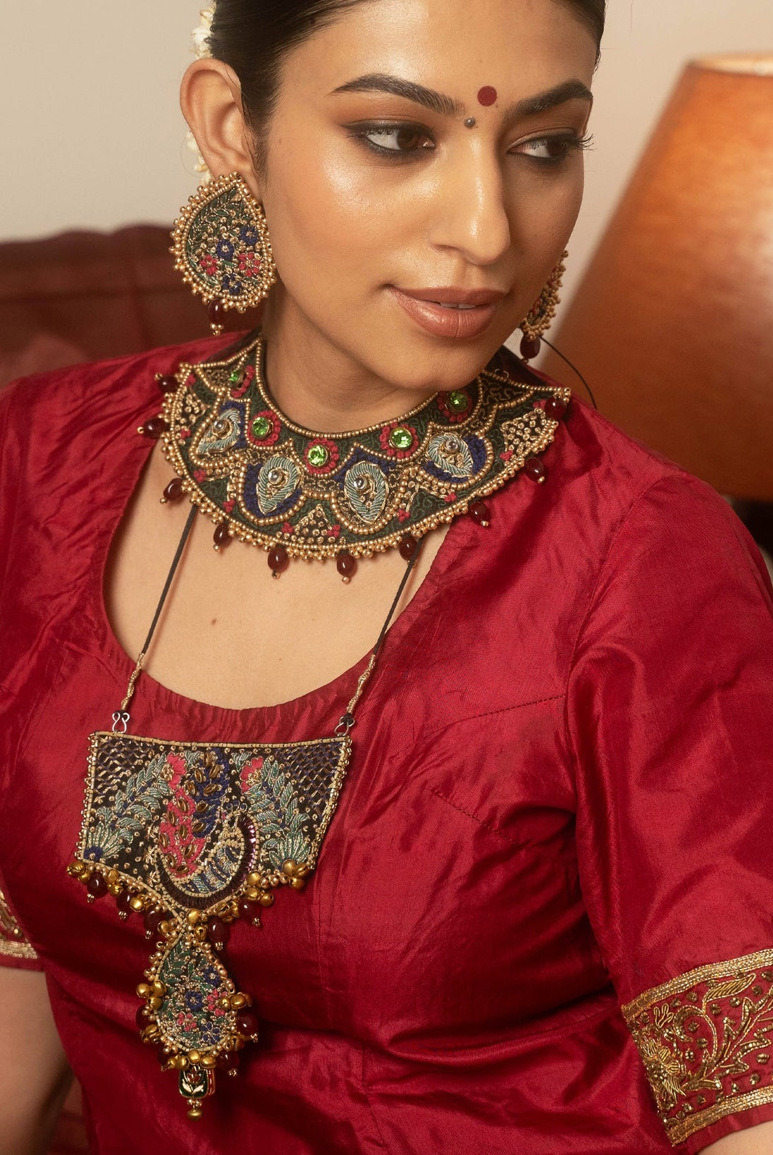Moirra – Salma Sitara Multicoloured 3in 1 Statement Necklace - CiceroniNeckpieceMoirra