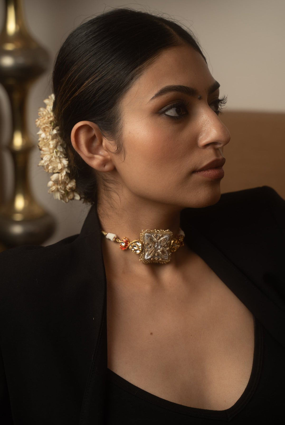 Moirra – Tukda Gold Silver Choker - CiceroniNeckpieceMoirra