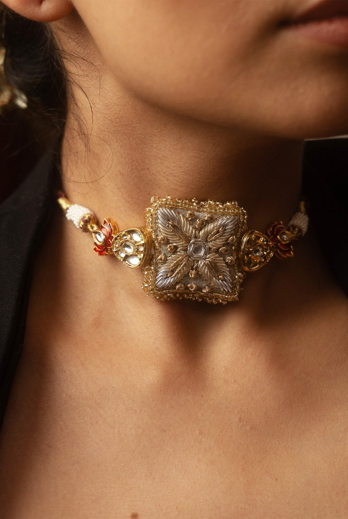 Moirra – Tukda Gold Silver Choker - CiceroniNeckpieceMoirra