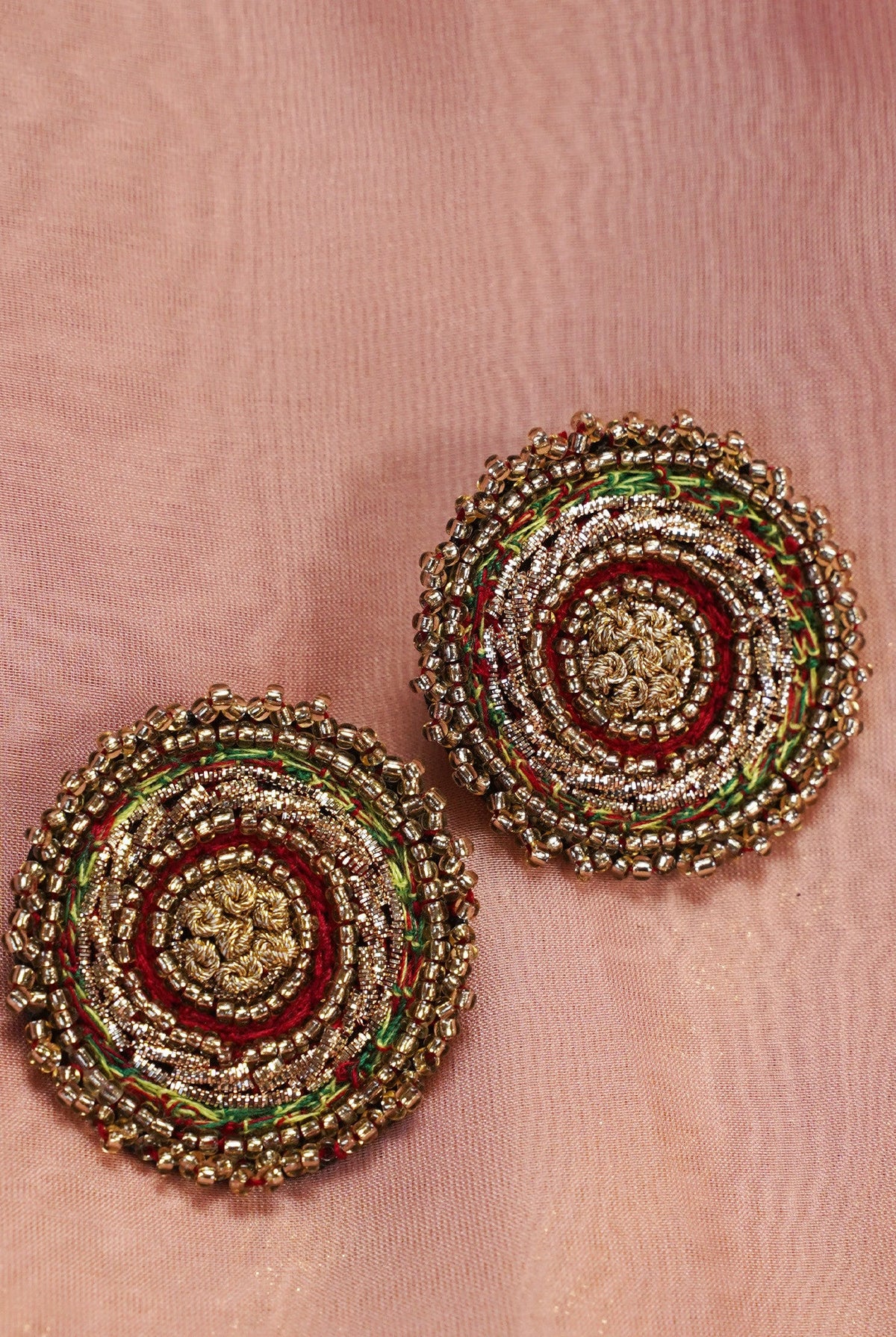 Moirra – Umaid Maroon Studs - CiceroniEarringsMoirra