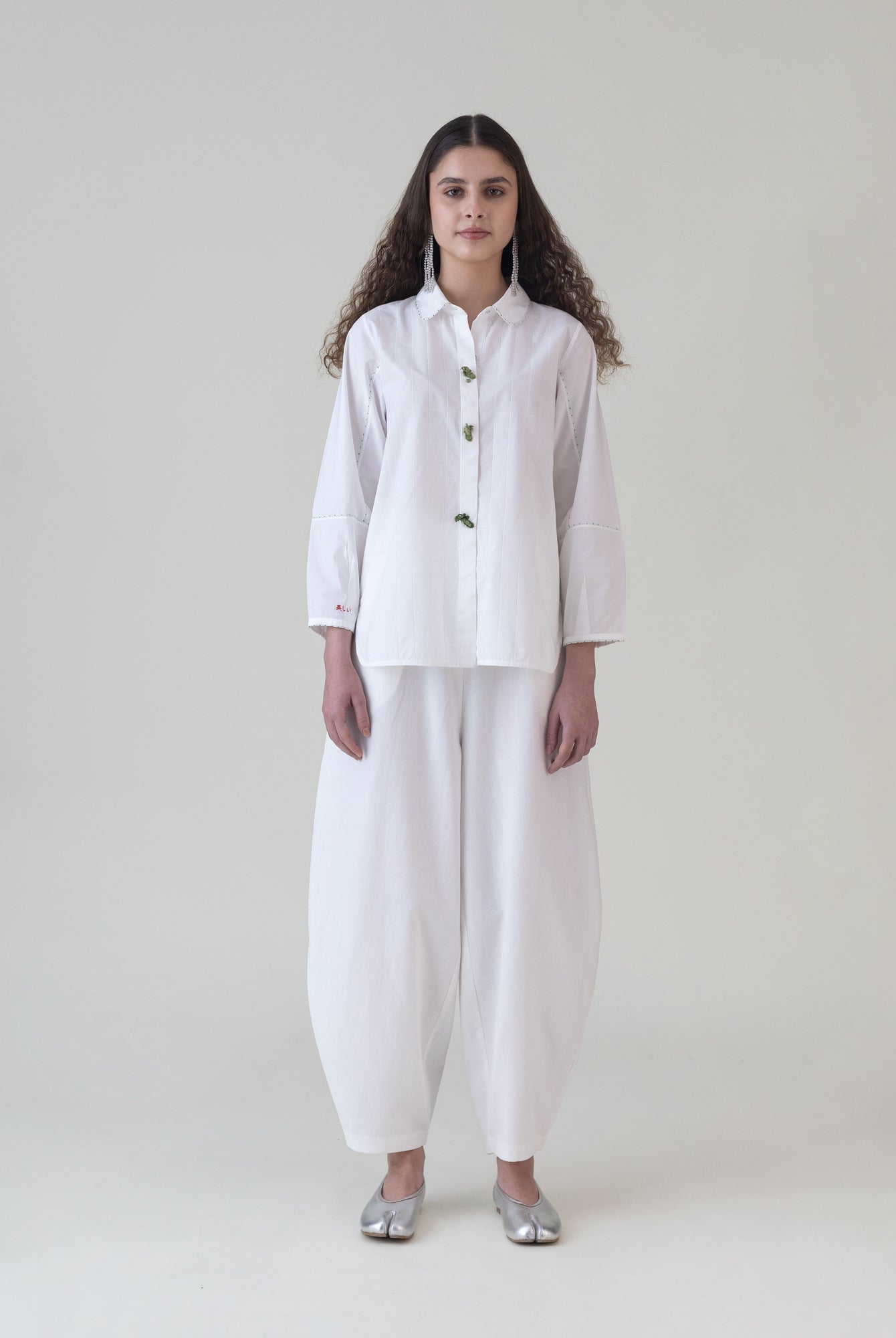 Momoiro White Shirt - CiceroniWomen ShirtsShades of India