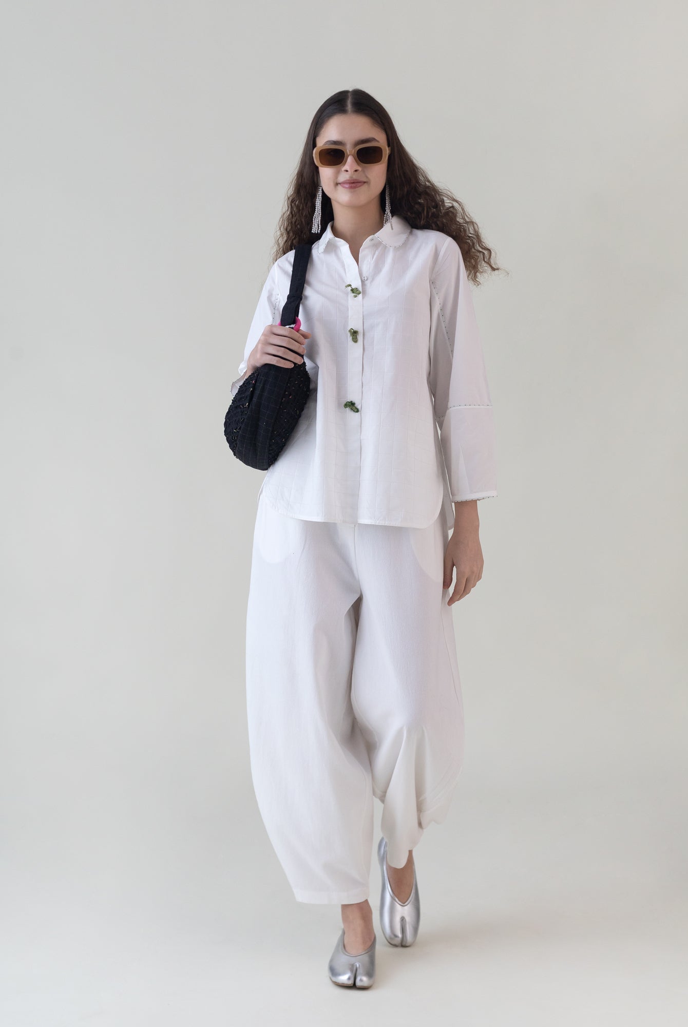 Momoiro White Shirt - CiceroniWomen ShirtsShades of India