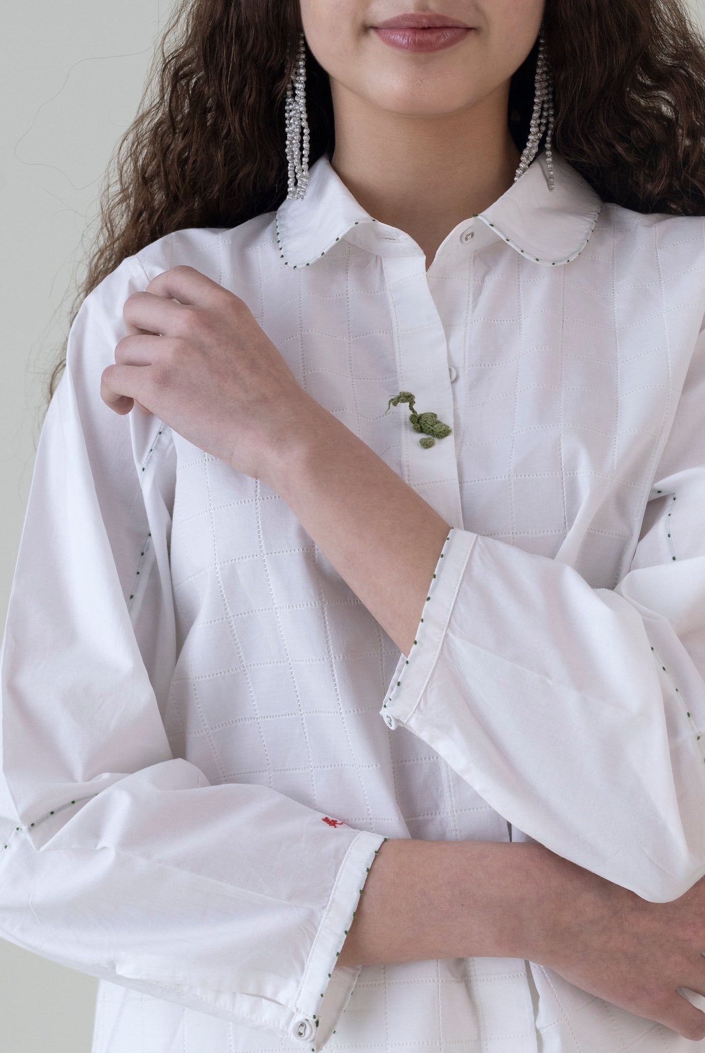 Momoiro White Shirt - CiceroniWomen ShirtsShades of India