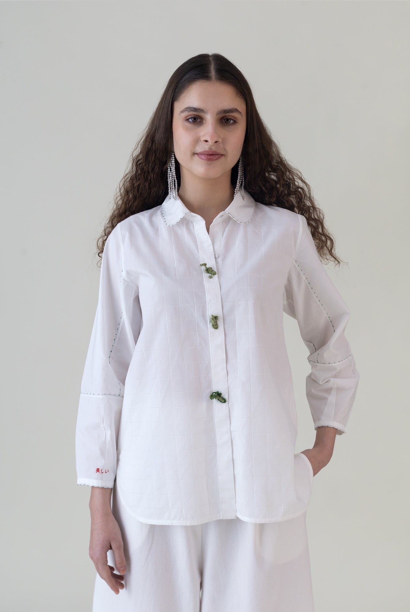 Momoiro White Shirt - CiceroniWomen ShirtsShades of India