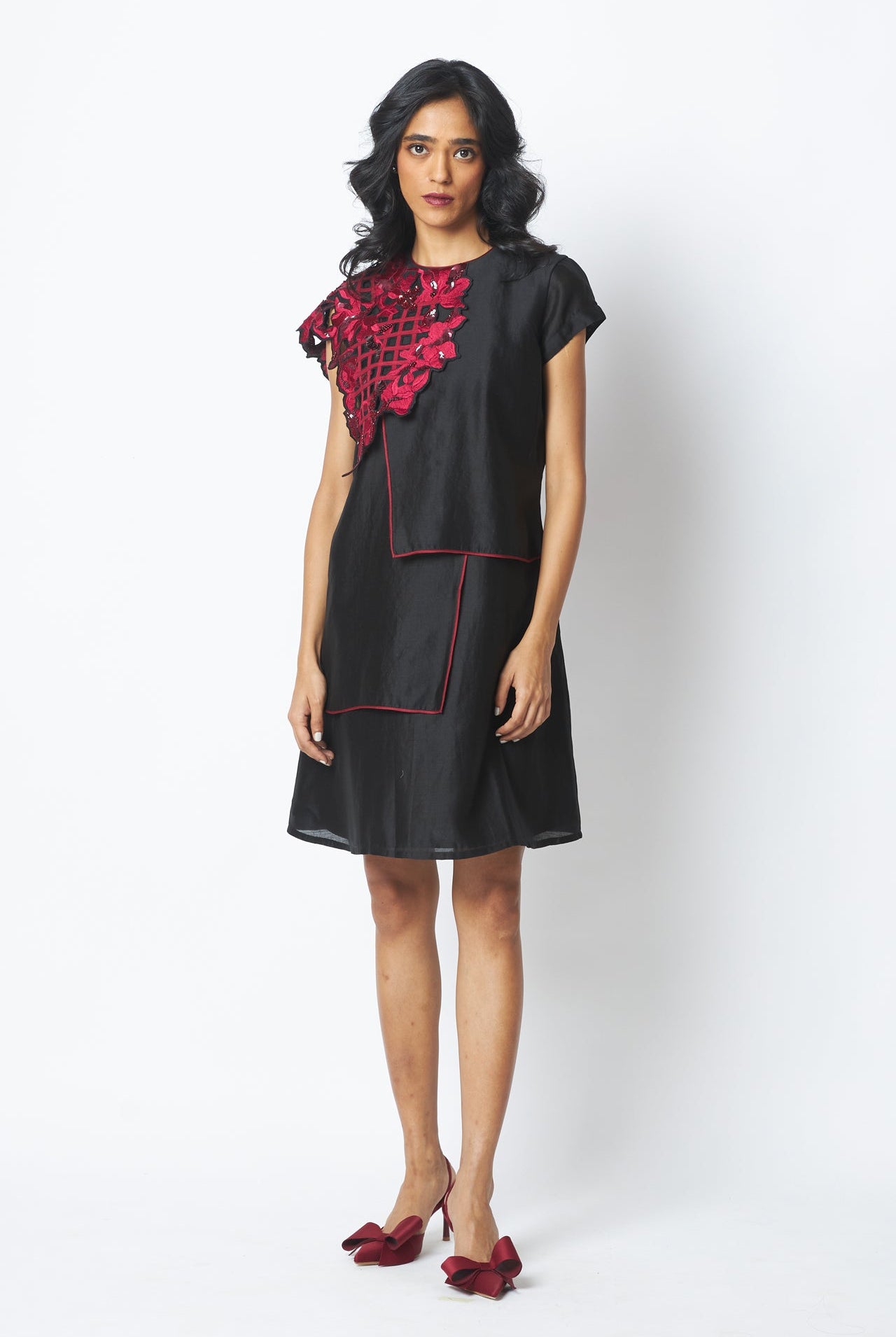 Monica - Shoulder Bib Ladder Dress - CiceroniDressMadder Much